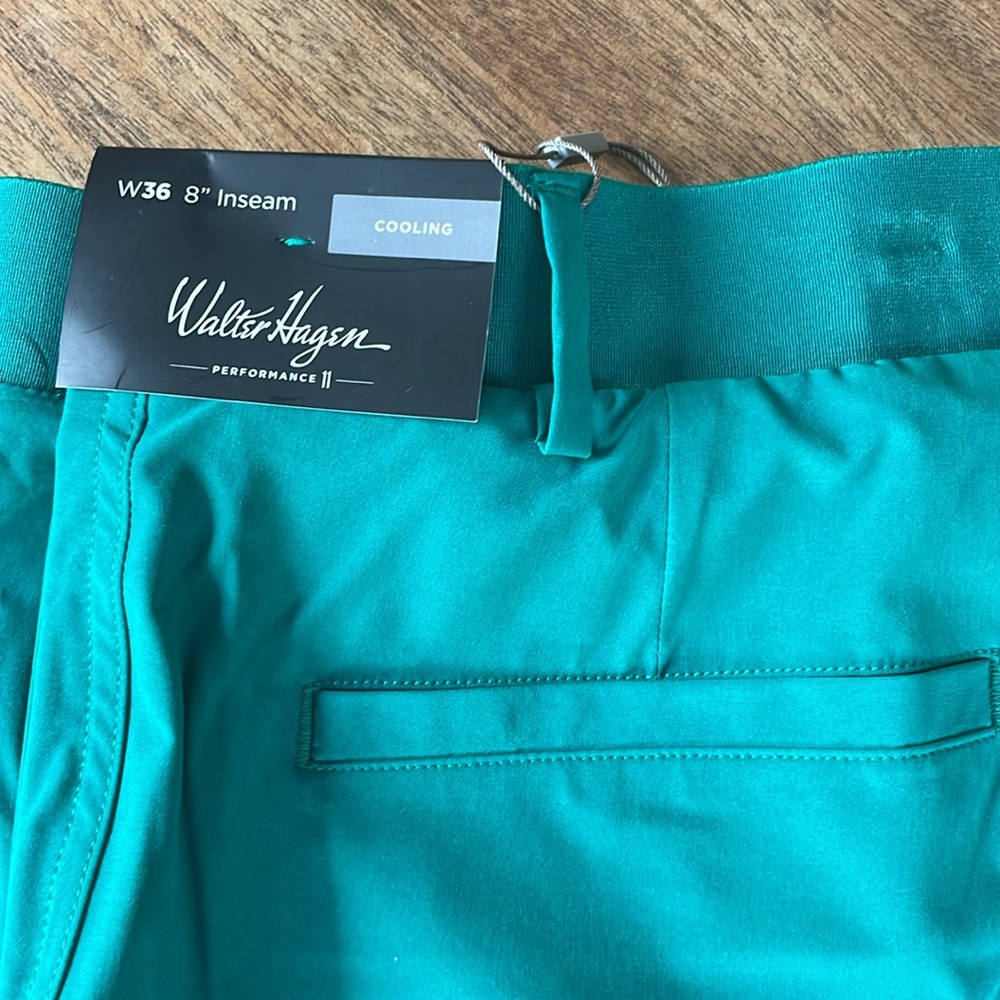 Men’s Walter Hagen easy waist green shorts - Picture 6 of 10